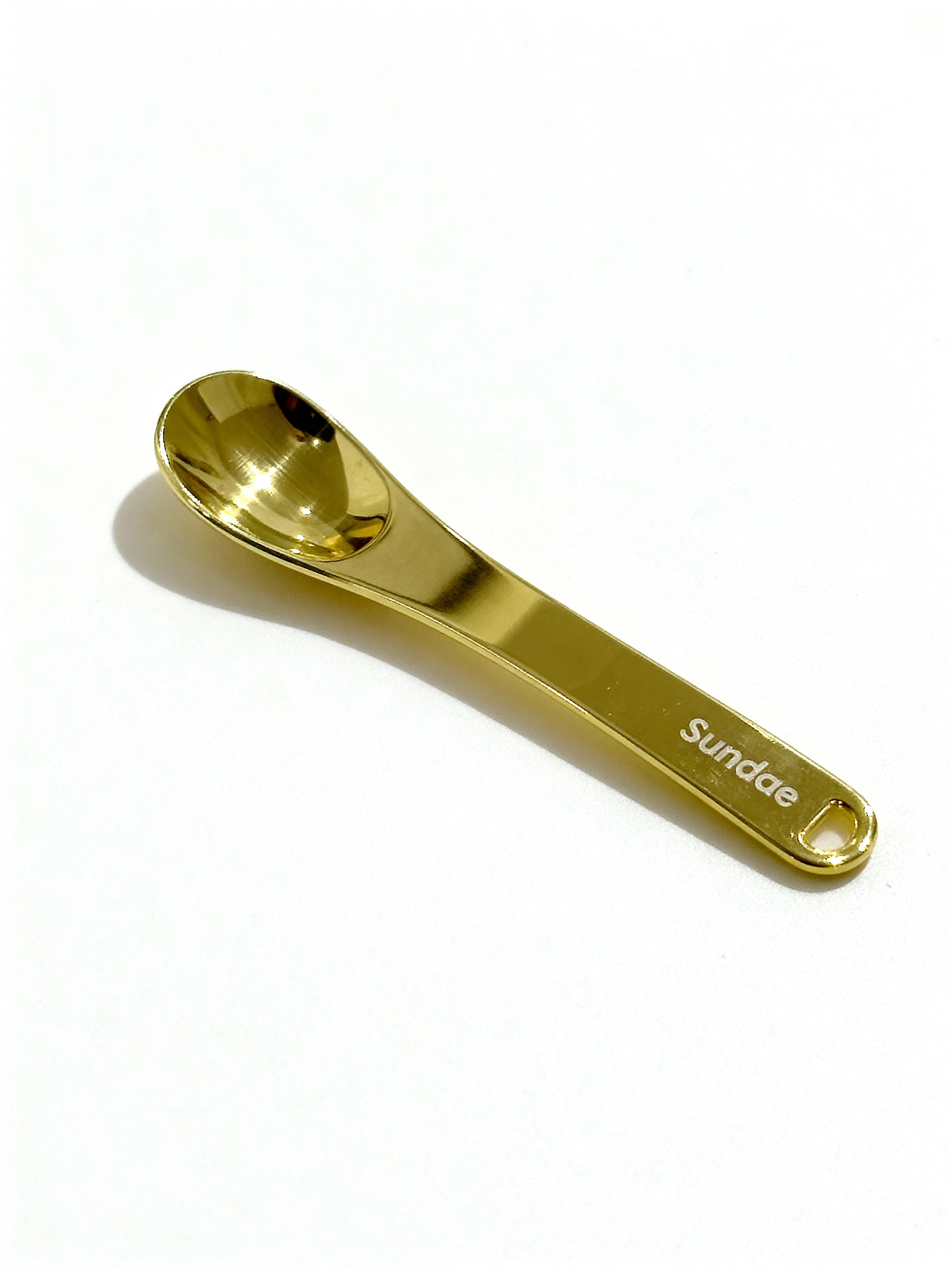 Mini Gold Cosmetic Spoon